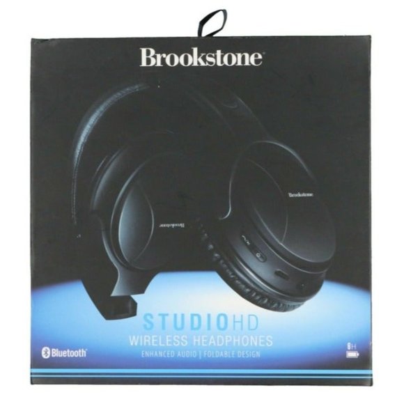 Brookstone Studio HD Wireless Headphones, black - Picture 2 of 3